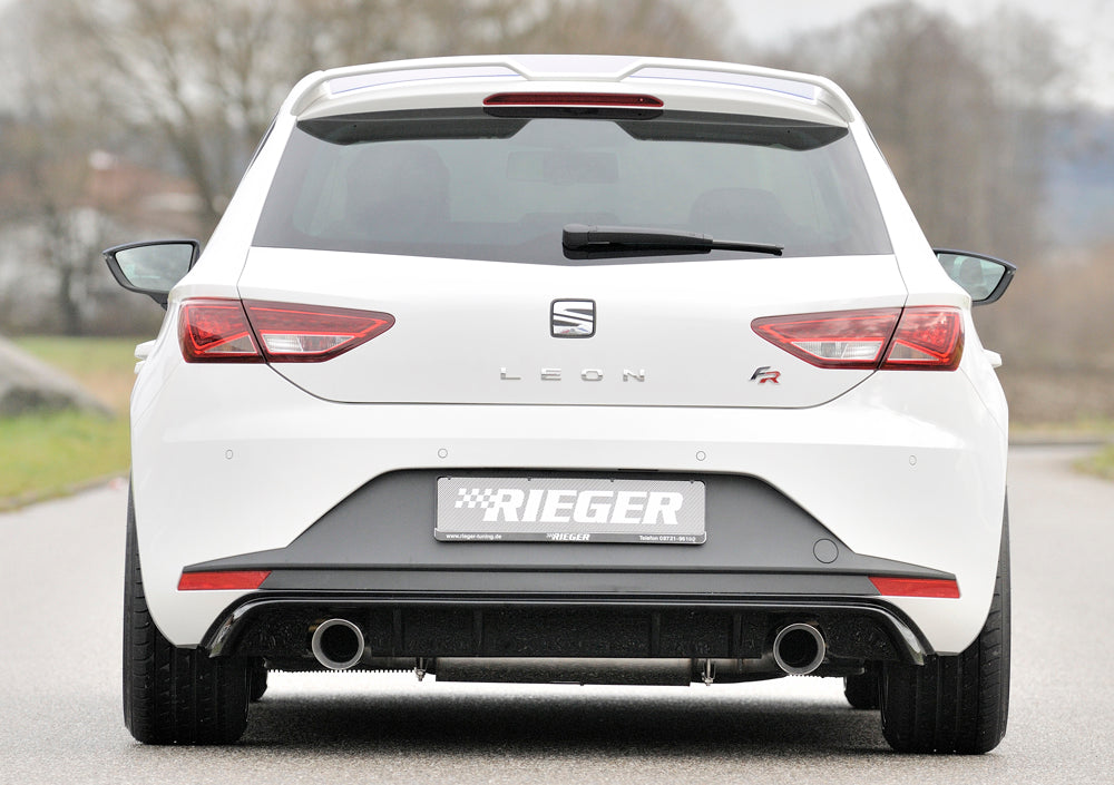 DIFUSOR RIEGER EN NEGRO BRILLO PARA SEAT LEON FR 2013 - 2016