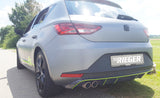 DIFUSOR DEPORTIVO 1 SALIDA, RIEGER SEAT LEON FR 5F PREFACELIFT - FULL GAS