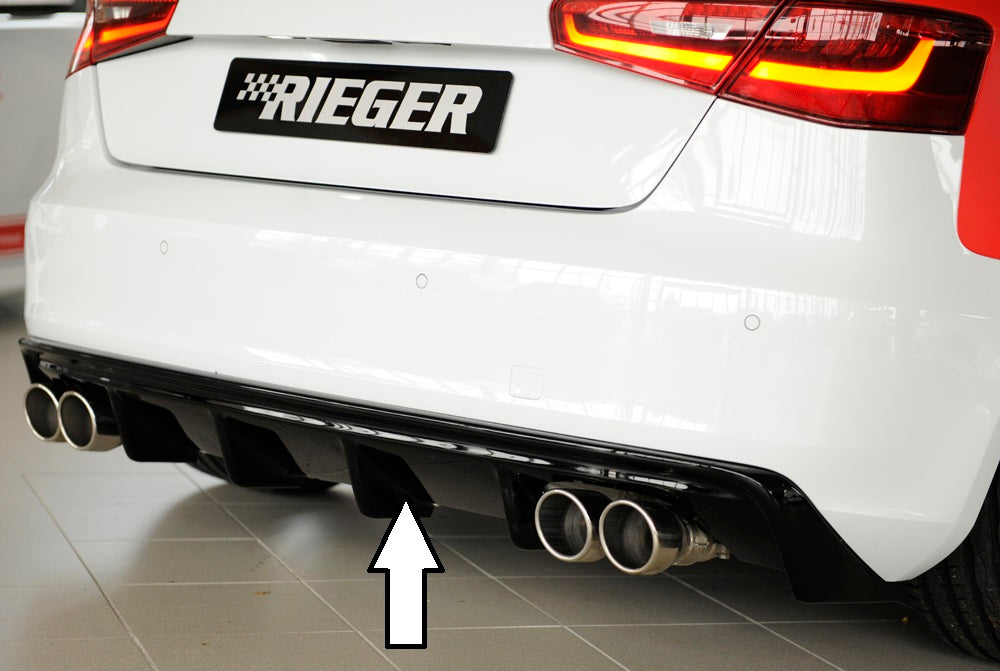 DIFUSOR DEPORTIVO 2 SALIDAS DOBLES RIEGER AUDI A3 8V PREFACELIFT - FULL GAS