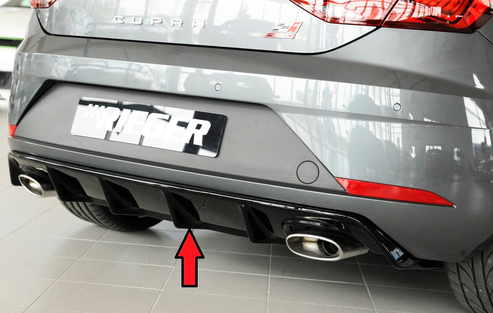 DIFUSOR DEPORTIVO 2 SALIDAS RIEGER SEAT LEON 5F CUPRA FACELIFT - FULL GAS