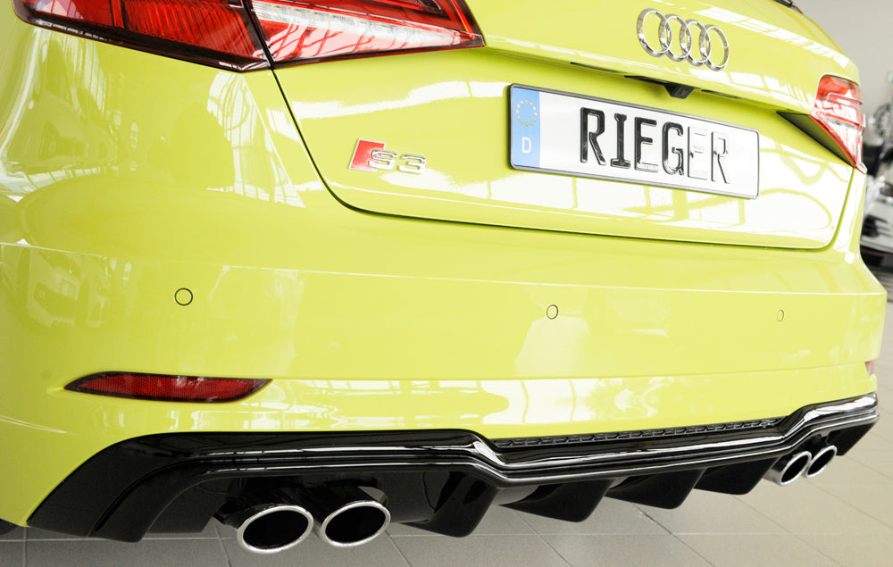 DIFUSOR DEPORTIVO 2 SALIDAS DOBLES RIEGER AUDI A3 8V FACELIFT S-LINE - FULL GAS