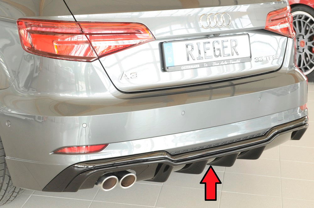 DIFUSOR DEPORTIVO 1 SALIDA RIEGER AUDI A3 8V FACELIFT S-LINE - FULL GAS