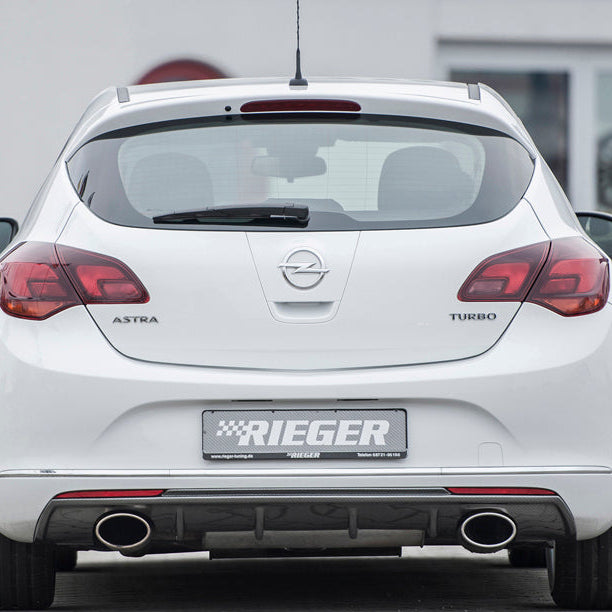 Rear Diffuser Double Outlet Opel Astra J Gloss Black