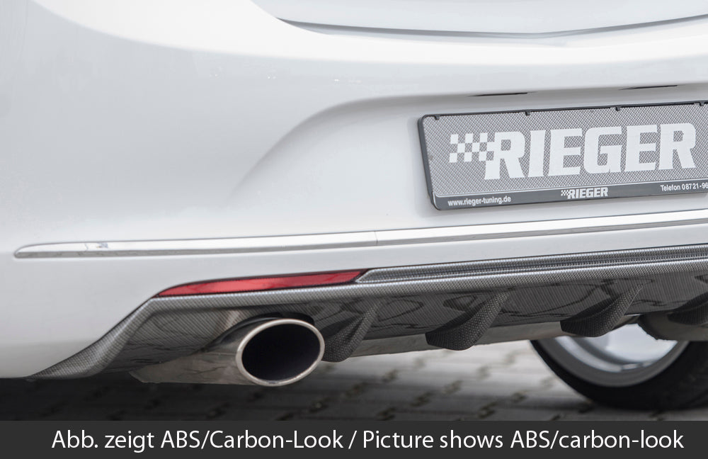 Rear Diffuser Double Outlet Opel Astra J Gloss Black