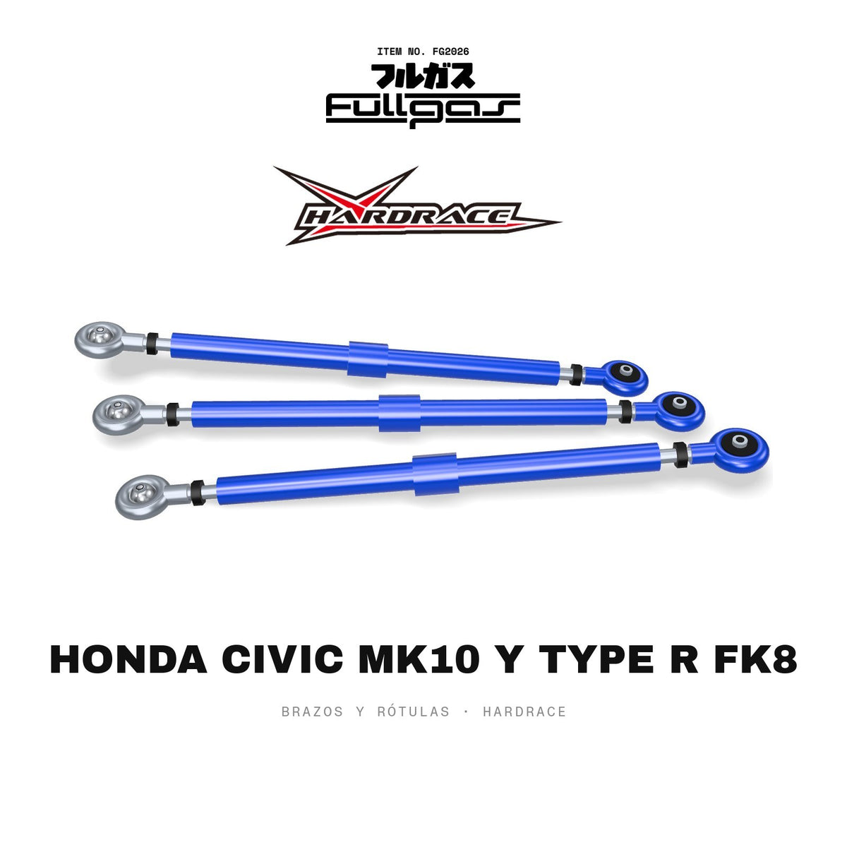 Brazos y rótulas Hardrace Honda Civic Mk10 y Type R FK8