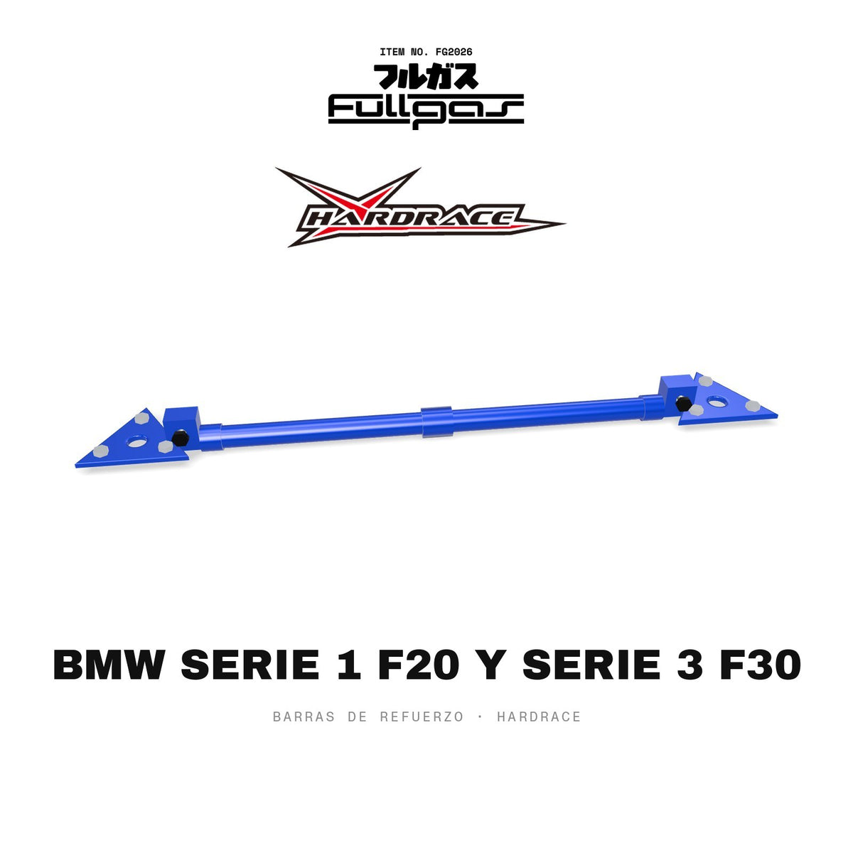 Barras de refuerzo Hardrace BMW Serie 1 F20 y Serie 3 F30