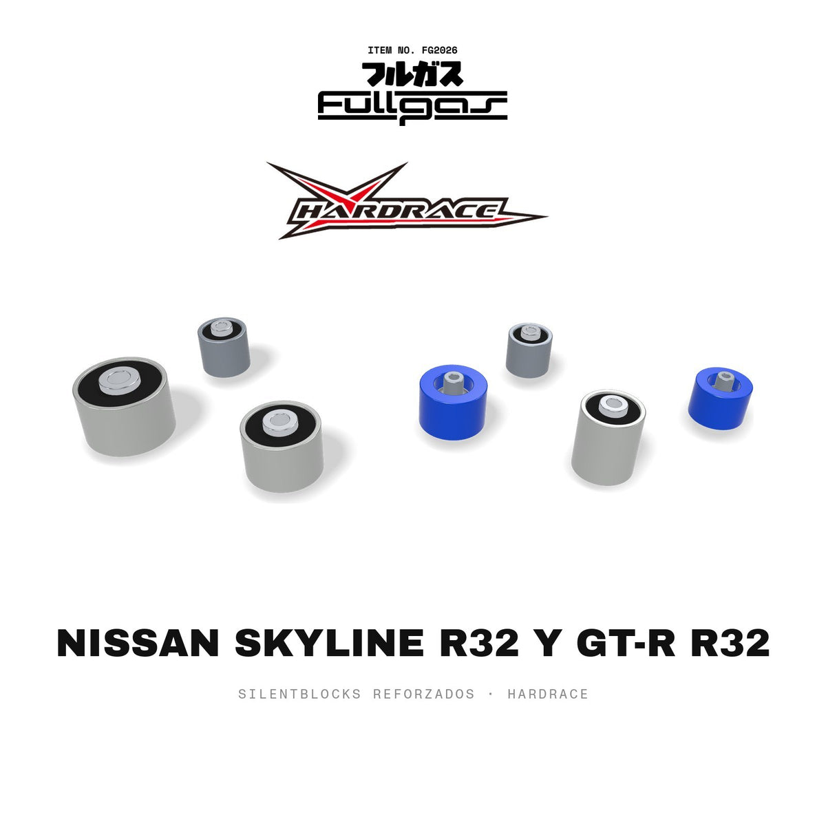 Silentblocks reforzados Hardrace Nissan Skyline R32 y GT-R R32