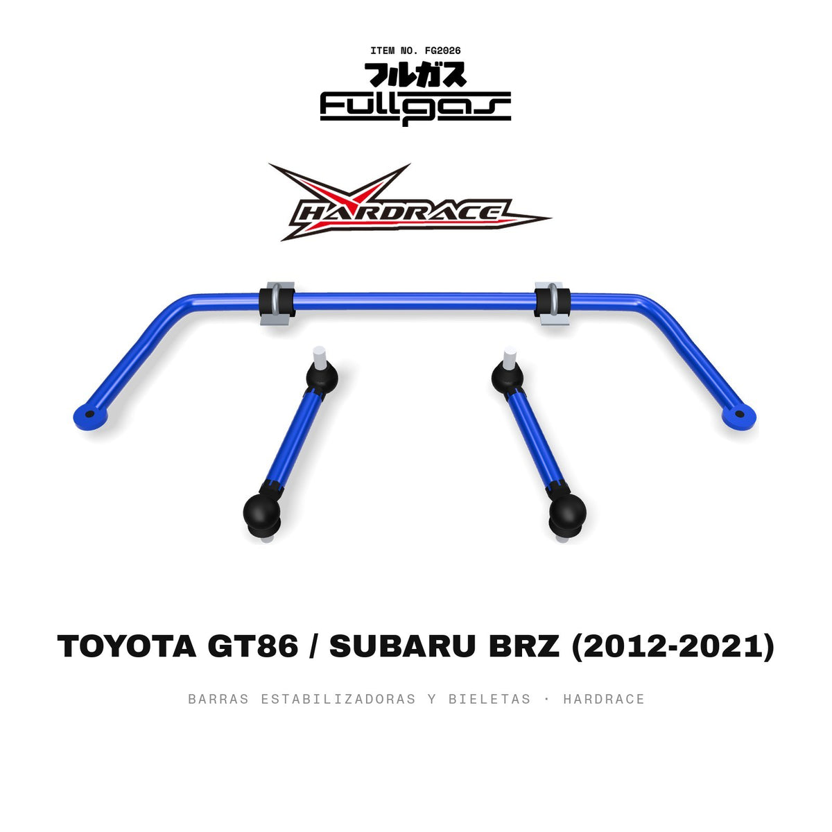 Barras estabilizadoras y bieletas Hardrace Toyota GT86 / Subaru BRZ (2012-2021)