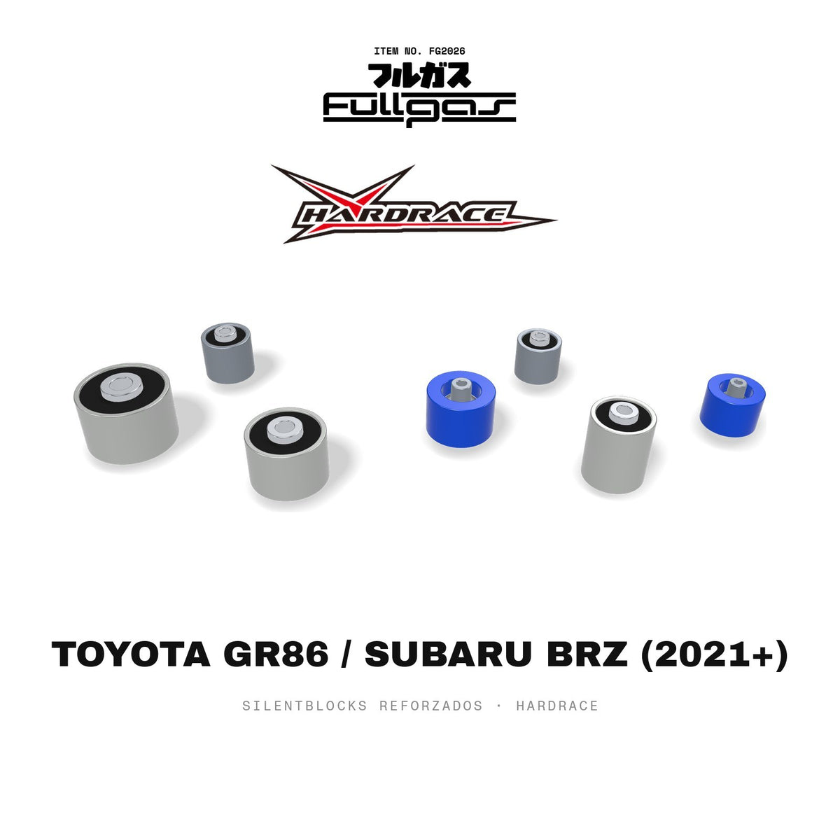Silentblocks reforzados Hardrace Toyota GR86 / Subaru BRZ (2021+)