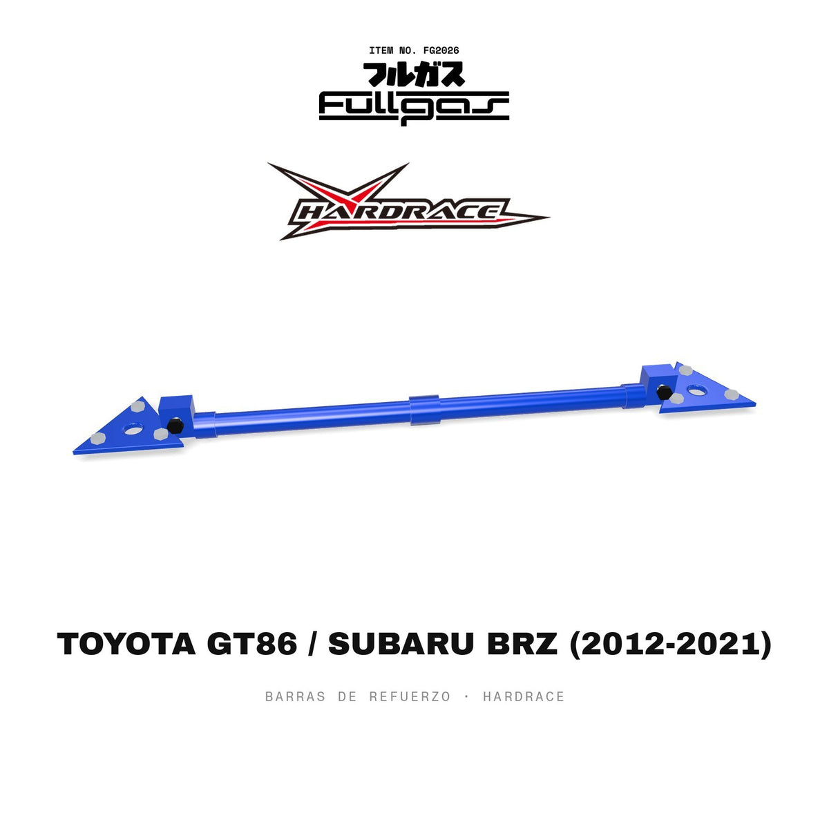 Barras de refuerzo Hardrace Toyota GT86 / Subaru BRZ (2012-2021)