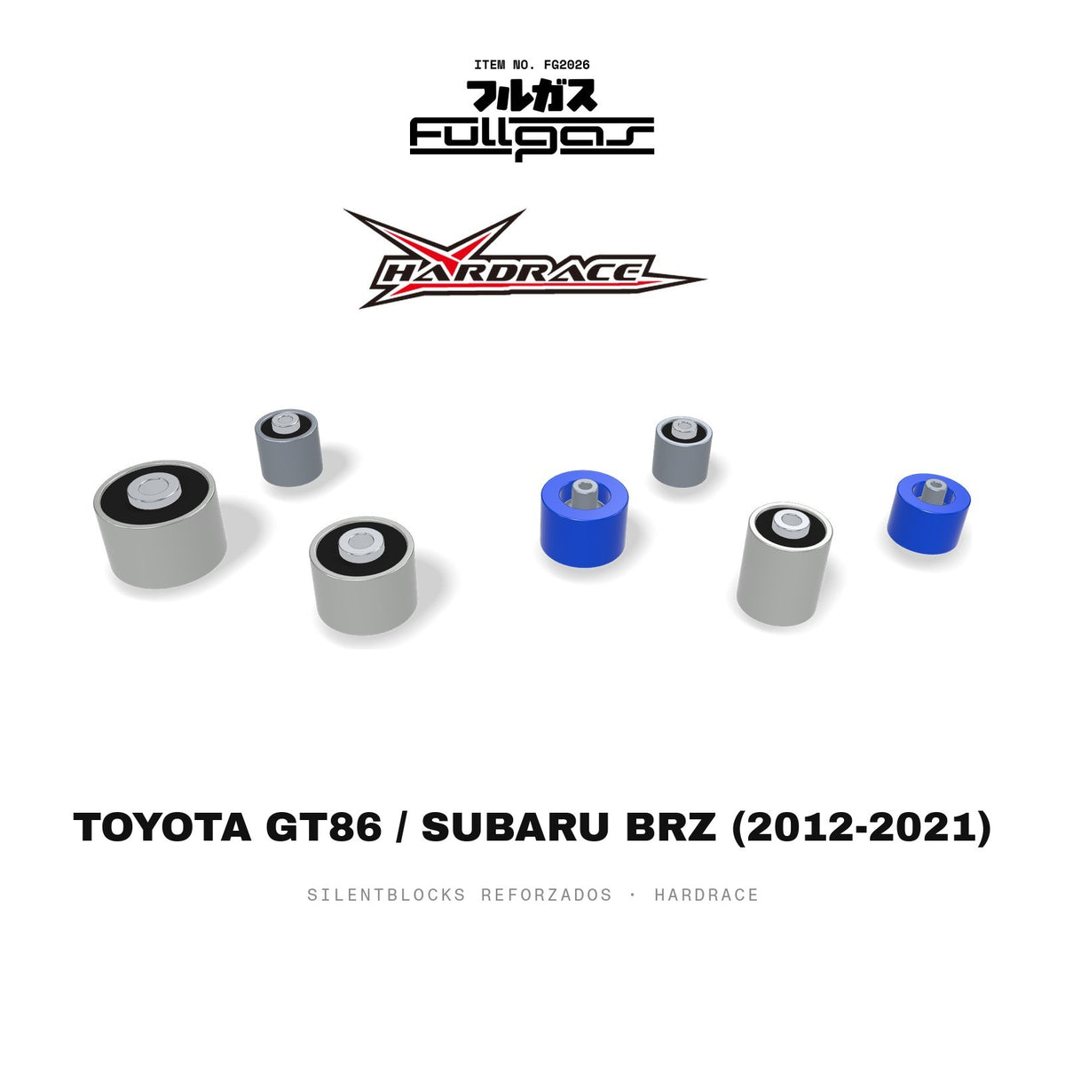 Silentblocks reforzados Hardrace Toyota GT86 / Subaru BRZ (2012-2021)