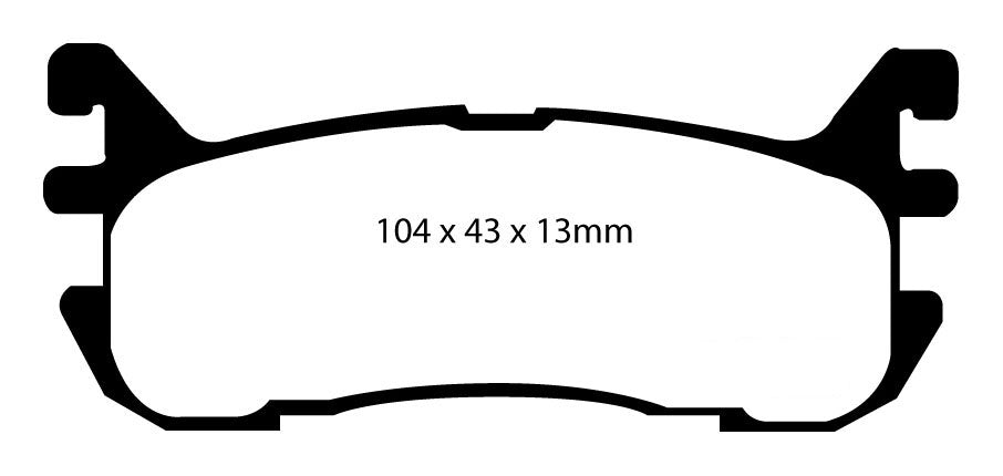 Plantilla pastilla EBC DP41003R – forma DP1003