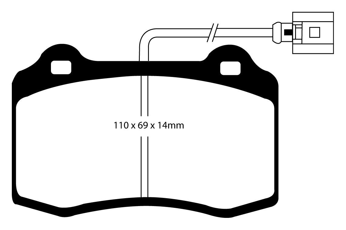 Plantilla pastilla EBC DP41140/2R – forma DP1140_2