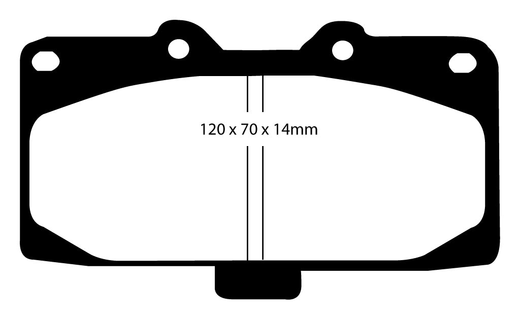 Plantilla pastilla EBC DP41200R – forma DP1200