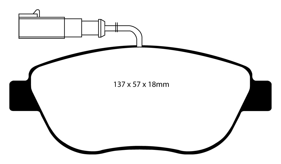 Plantilla pastilla EBC DP41383/2R – forma DP1383