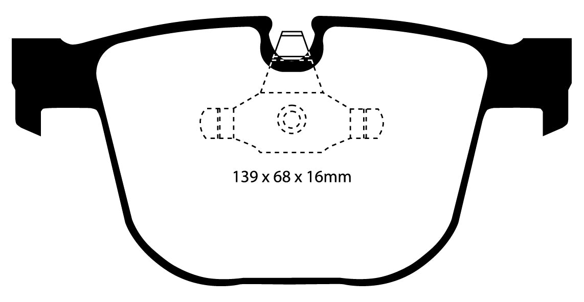 Plantilla pastilla EBC DP41451R – forma DP1451
