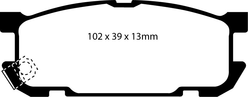 Plantilla pastilla EBC DP41453R – forma DP1453