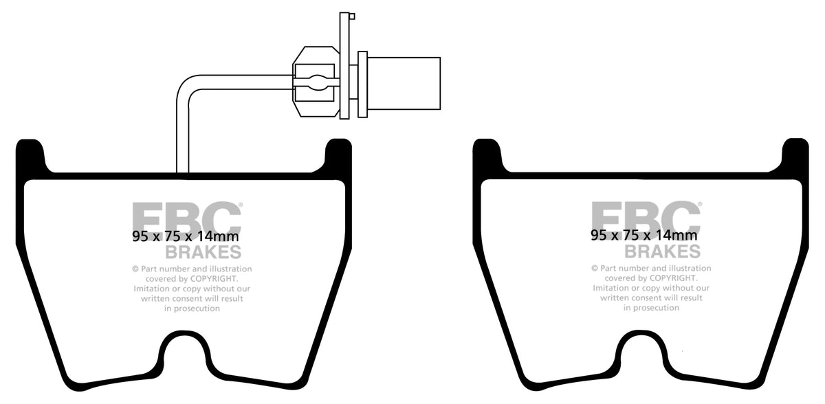 Plantilla pastilla EBC DP41513/3R – forma DP1513