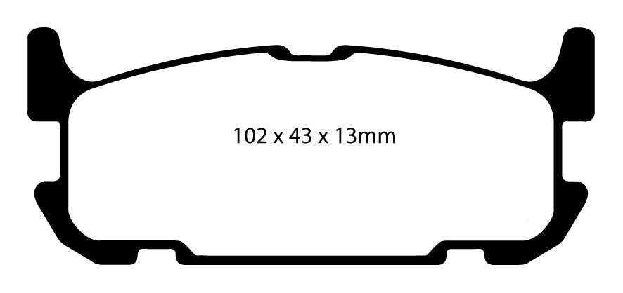 Plantilla pastilla EBC DP41685R – forma DP1685
