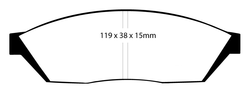 Plantilla pastilla EBC DP42374R – forma DP2374