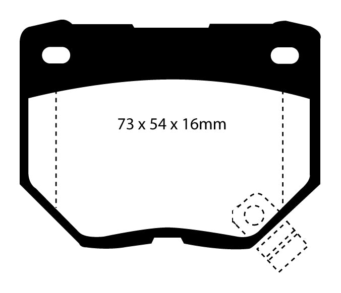 Plantilla pastilla EBC DP4826R – forma DP826