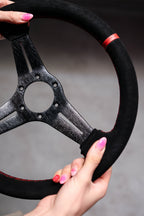 VOLANTE SEMIDESPLAZADO PIEL VUELTA 33CM - FULL GAS