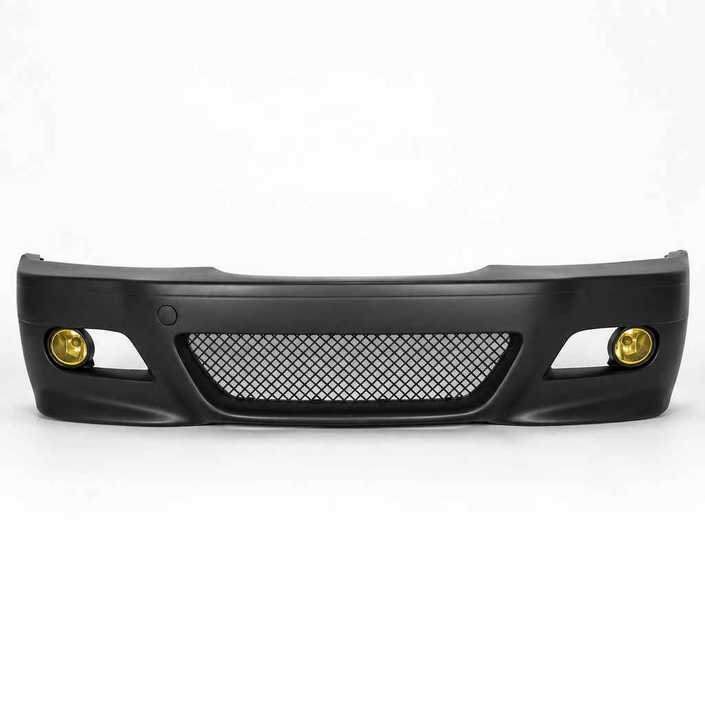 Front Bumper Look M3 BMW 3 Series E46 with yellow fog lights