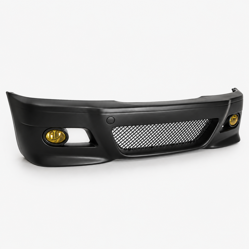Front Bumper Look M3 BMW 3 Series E46 with yellow fog lights