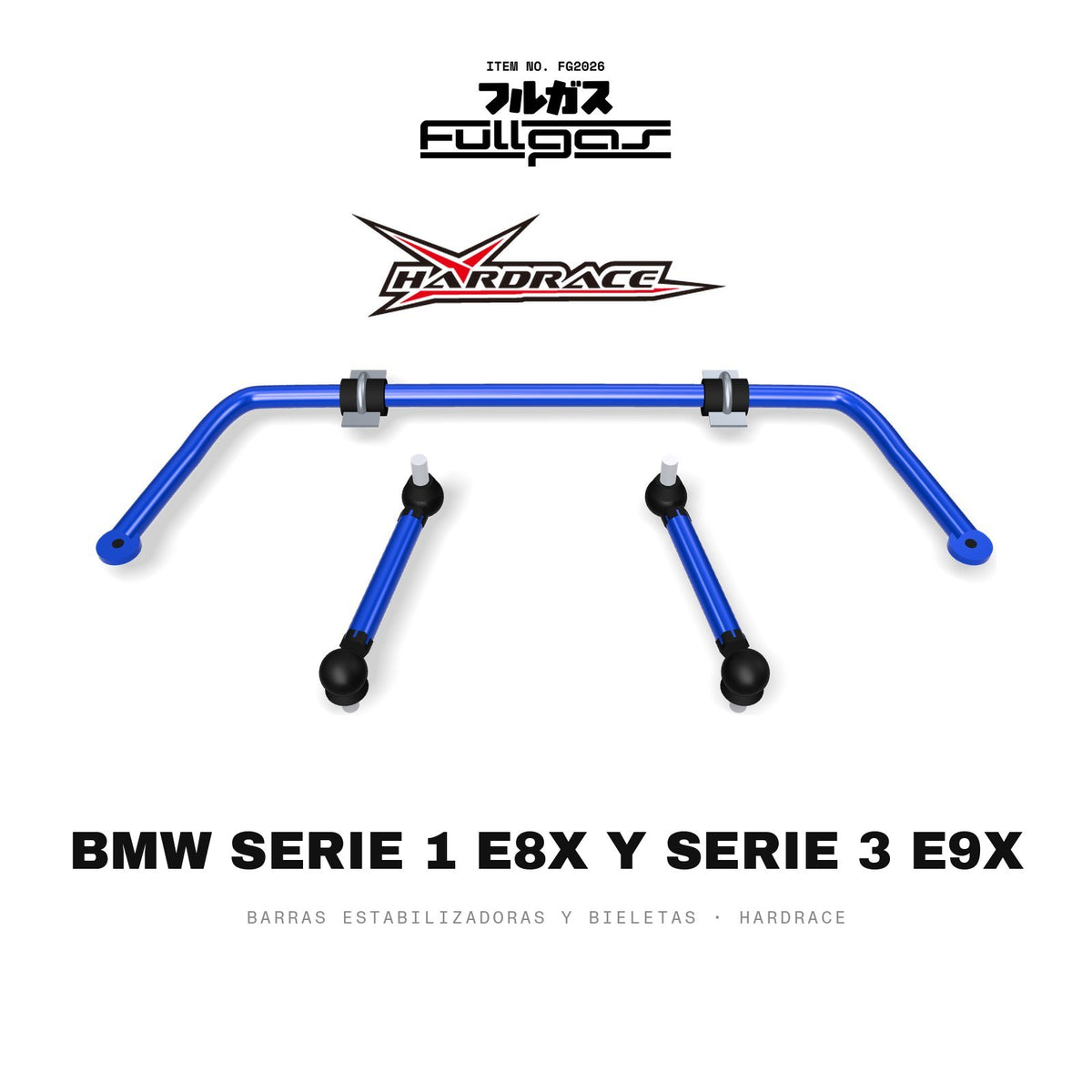 Barras estabilizadoras y bieletas Hardrace BMW Serie 1 E8x y Serie 3 E9x
