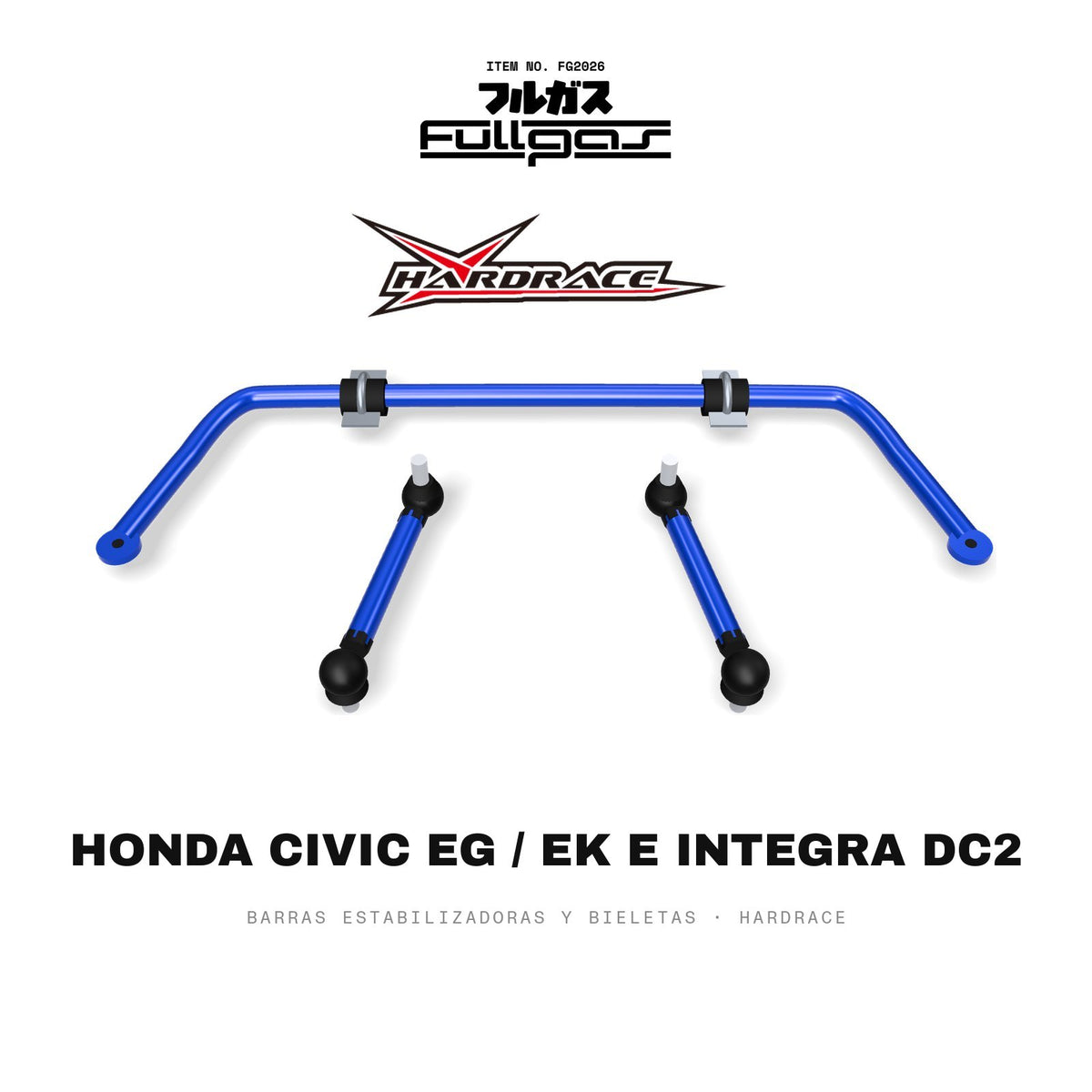 Barras estabilizadoras y bieletas Hardrace Honda Civic EG / EK e Integra DC2