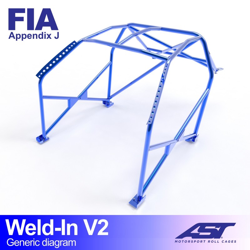Jaula antivuelco AST Alfa Romeo 155 Sedán - Jaula competición para soldar V2