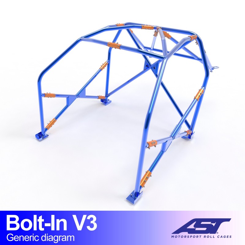 Jaula antivuelco AST BMW Serie 3 E46 Touring - Jaula competición atornillada V3