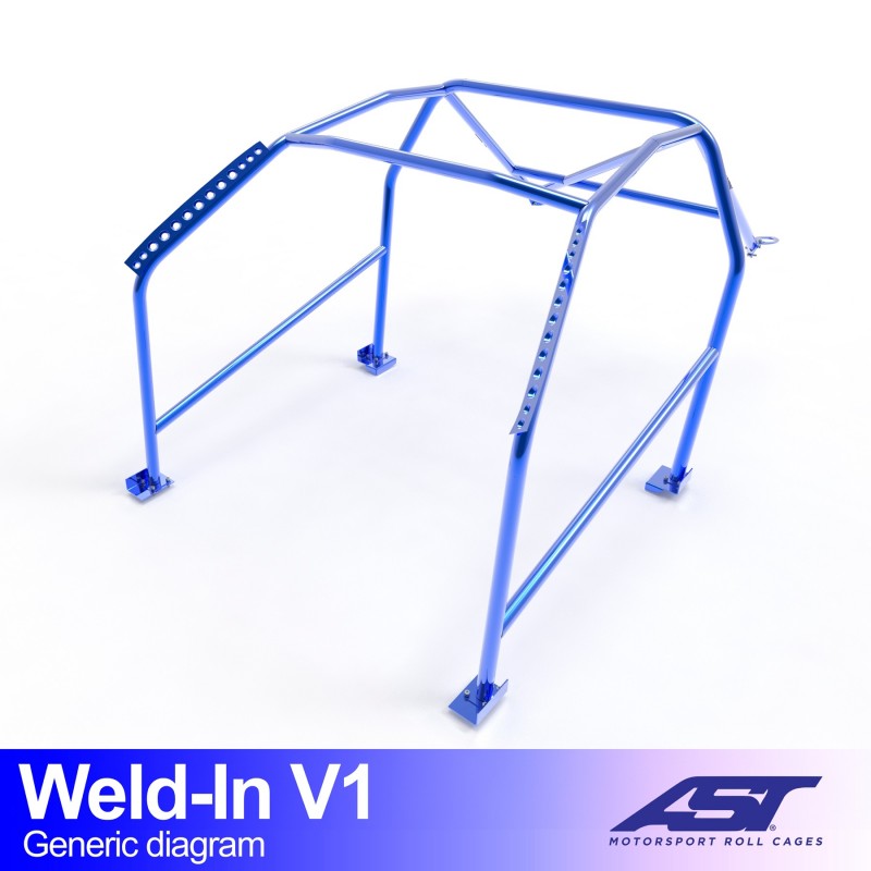 Jaula antivuelco AST Ford Focus Mk2 3 puertas - Jaula competición para soldar V1