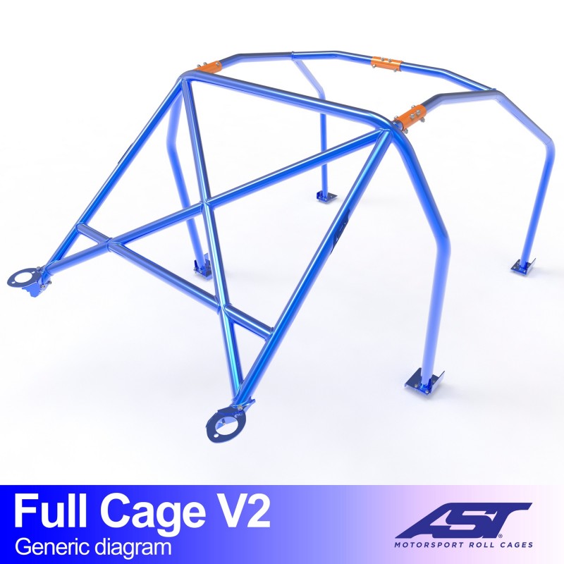 Jaula antivuelco AST Opel Corsa E 3 puertas - Jaula Track Day V2