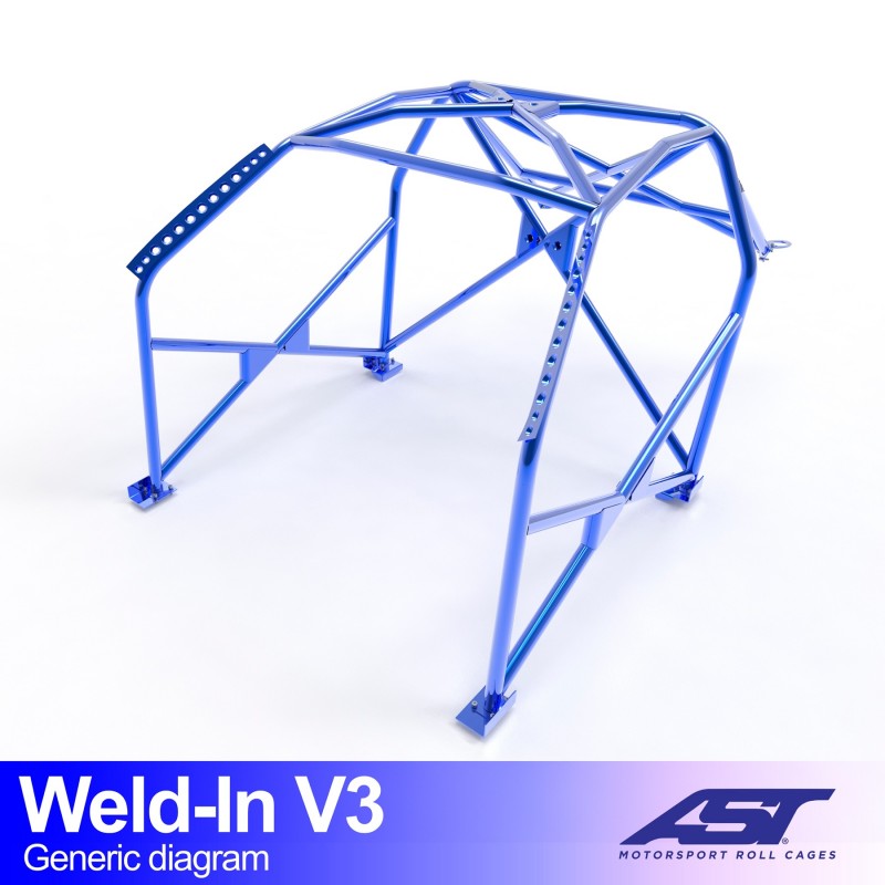 Jaula antivuelco AST Opel Kadett C Sedán 2 puertas - Jaula competición para soldar V3
