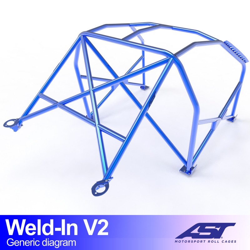 Jaula antivuelco AST Peugeot 106 5 puertas - Jaula competición para soldar V2 - foto 2