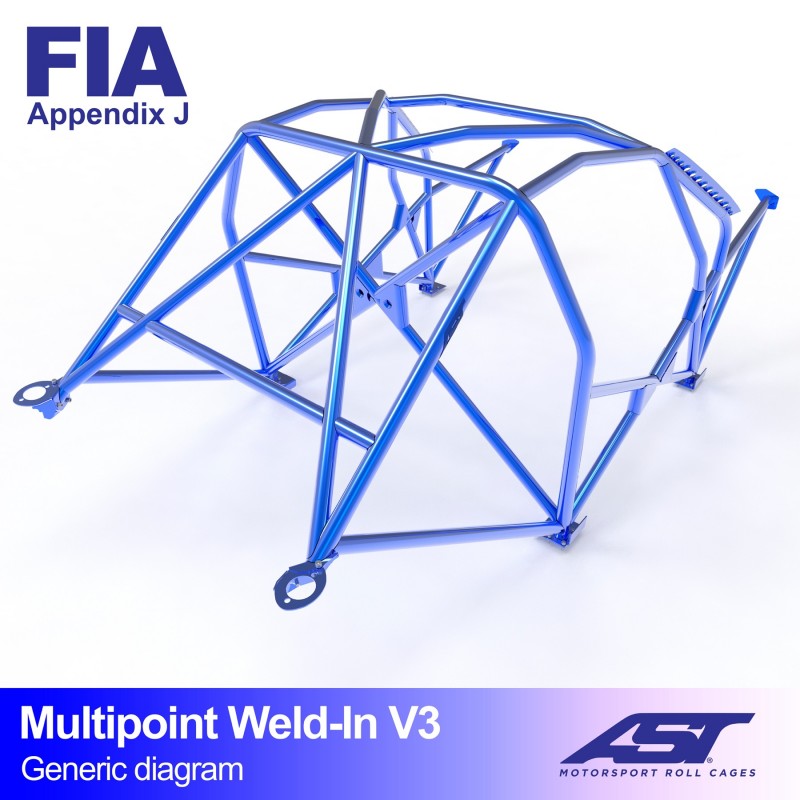 Jaula antivuelco AST Renault 11 Coupé 3 puertas - Jaula competición multipunto V3 - foto 2