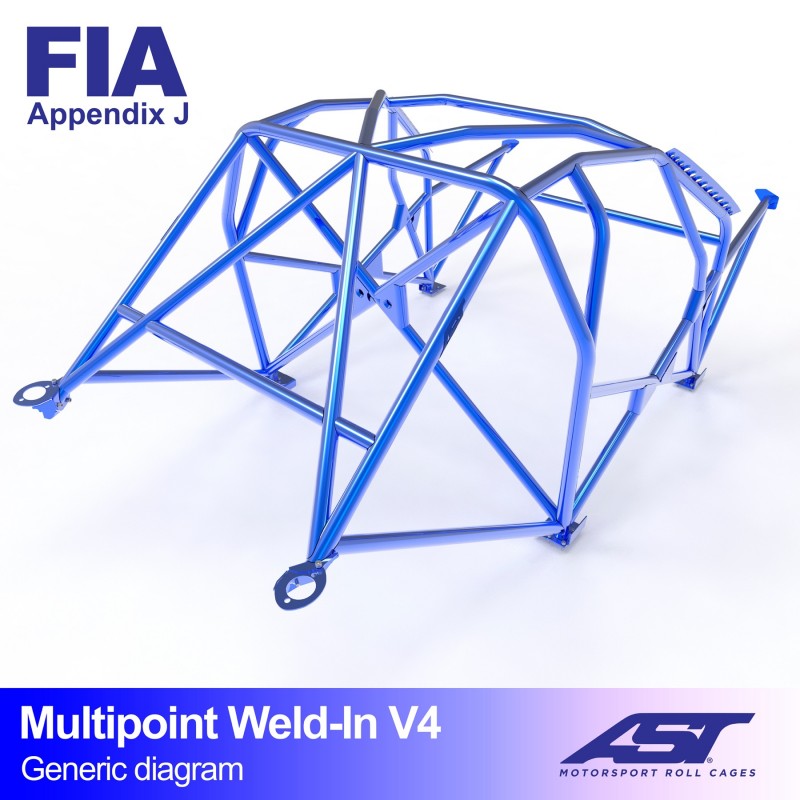 Jaula antivuelco AST Renault 11 Coupé 3 puertas - Jaula competición multipunto V4 - foto 2