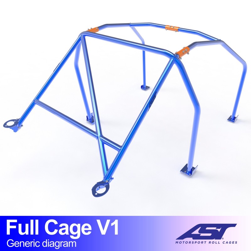 Jaula antivuelco AST Renault 5 3 puertas - Jaula Track Day V1
