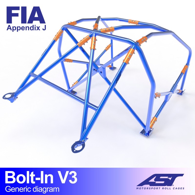 Jaula antivuelco AST Toyota Corolla AE86 Corolla Levin Coupé - Jaula competición atornillada V3 - foto 2