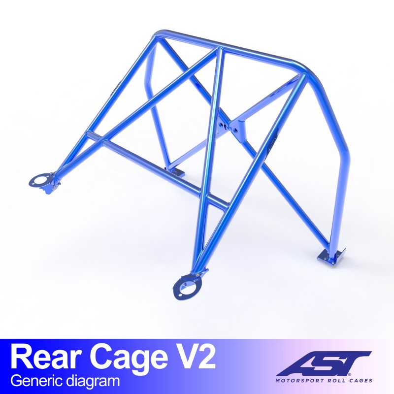 Jaula antivuelco AST Mazda MX-3 Coupé 3 puertas - Arco trasero V2