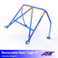 Jaula antivuelco AST Toyota MR2 (W20) Roadster - Arco trasero desmontable V1