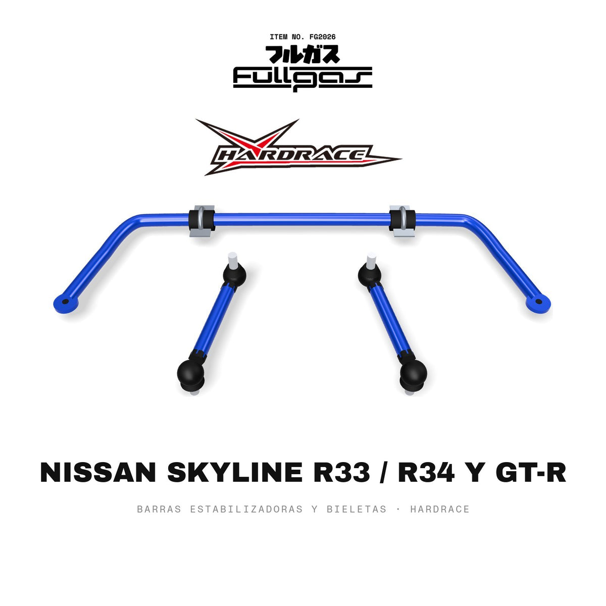 Barras estabilizadoras y bieletas Hardrace Nissan Skyline R33 / R34 y GT-R