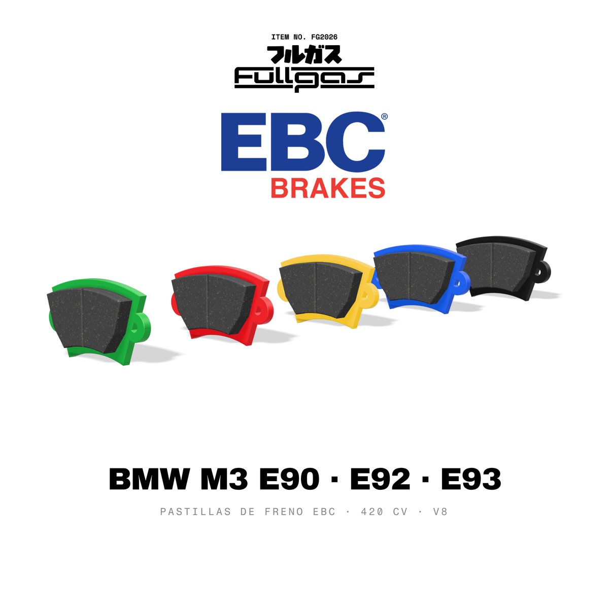 Pastillas de freno EBC BMW M3 E90 / E92 / E93: Yellowstuff, Bluestuff NDX, Redstuff, RP-X