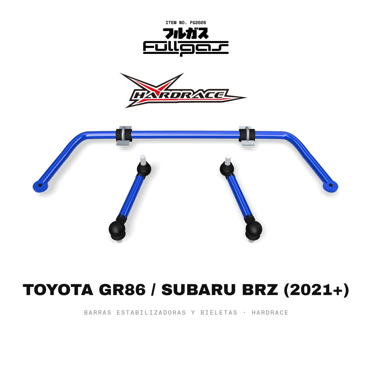 Barras estabilizadoras y bieletas Hardrace Toyota GR86 / Subaru BRZ (2021+)