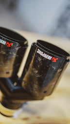 COLA DE ESCAPE 90mm DOBLE EFECTO CARBONO - FULL GAS