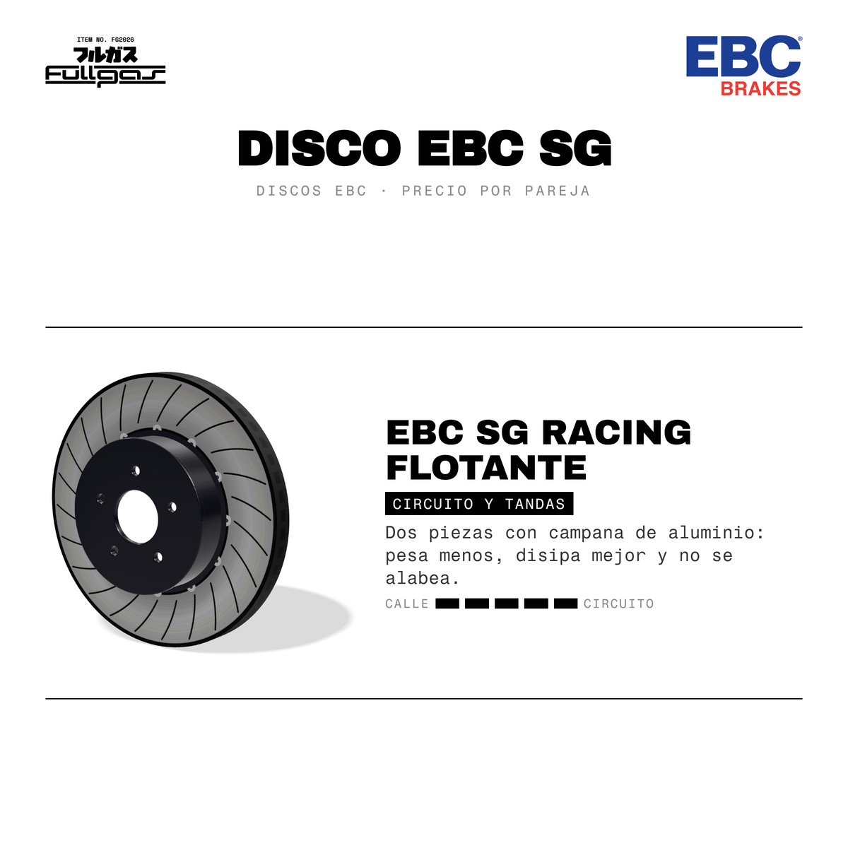 Guía: disco de freno EBC SG Racing flotante