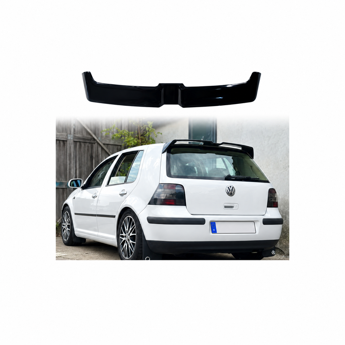 Alerón look Oettinger negro brillo Volkswagen Golf 4 montado