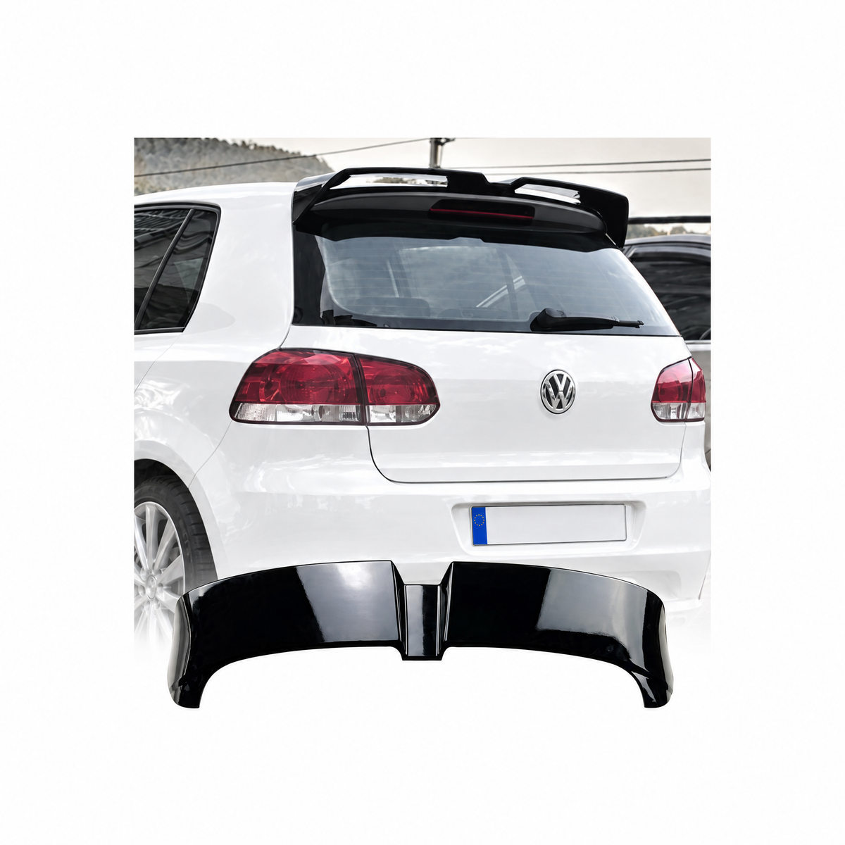 Alerón look Oettinger negro brillo Volkswagen Golf 6 montado