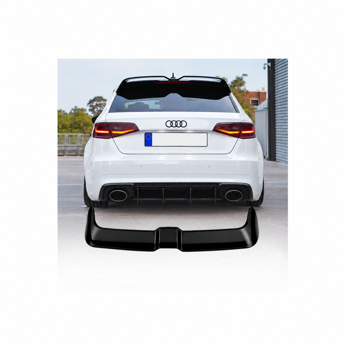 Alerón look Oettinger negro brillo Audi A3 8V